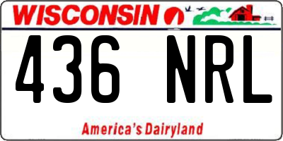 WI license plate 436NRL