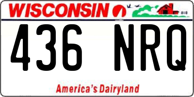 WI license plate 436NRQ