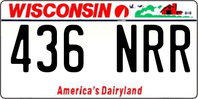 WI license plate 436NRR