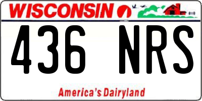 WI license plate 436NRS