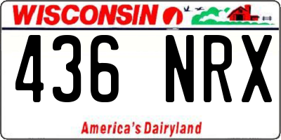 WI license plate 436NRX