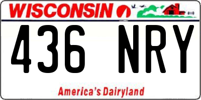 WI license plate 436NRY