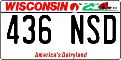 WI license plate 436NSD