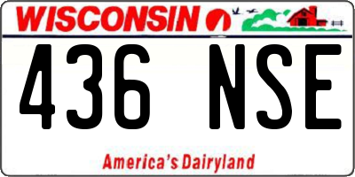 WI license plate 436NSE