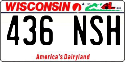 WI license plate 436NSH