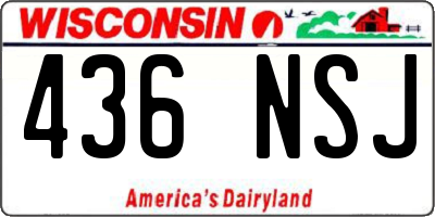 WI license plate 436NSJ
