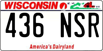 WI license plate 436NSR