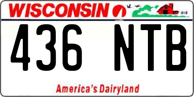 WI license plate 436NTB
