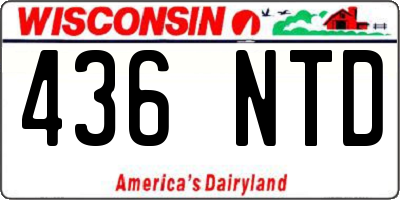 WI license plate 436NTD