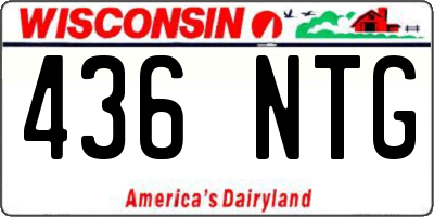 WI license plate 436NTG