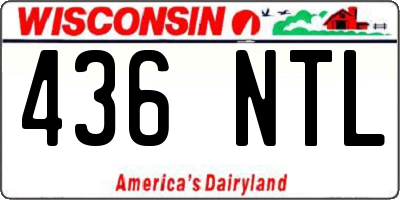 WI license plate 436NTL