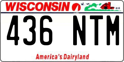 WI license plate 436NTM