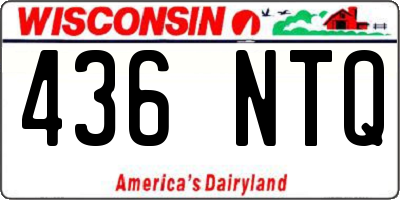 WI license plate 436NTQ