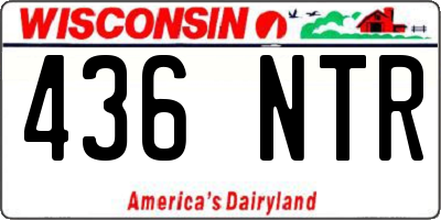 WI license plate 436NTR