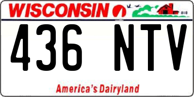 WI license plate 436NTV