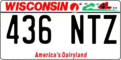 WI license plate 436NTZ