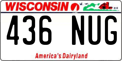 WI license plate 436NUG