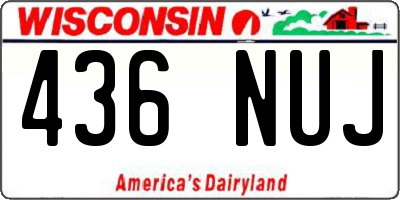 WI license plate 436NUJ
