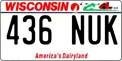 WI license plate 436NUK