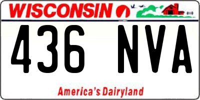 WI license plate 436NVA