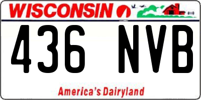 WI license plate 436NVB