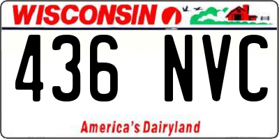 WI license plate 436NVC
