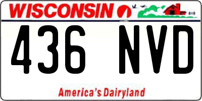 WI license plate 436NVD