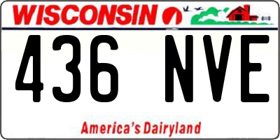 WI license plate 436NVE