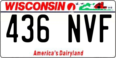 WI license plate 436NVF