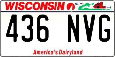 WI license plate 436NVG