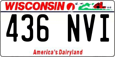 WI license plate 436NVI