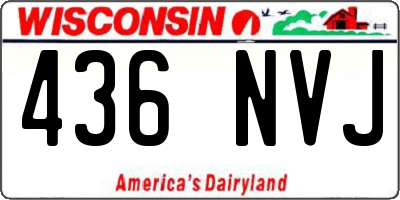 WI license plate 436NVJ