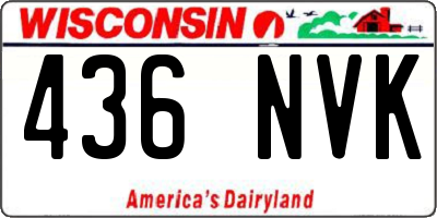 WI license plate 436NVK