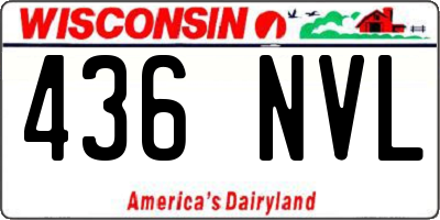 WI license plate 436NVL