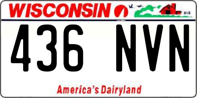 WI license plate 436NVN