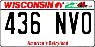 WI license plate 436NVO