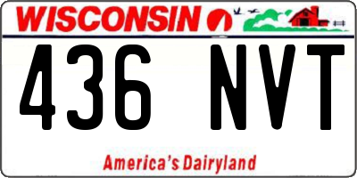 WI license plate 436NVT