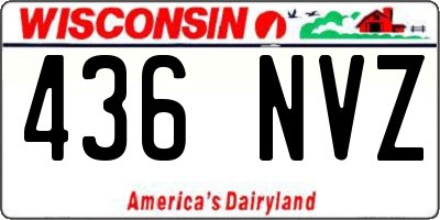 WI license plate 436NVZ