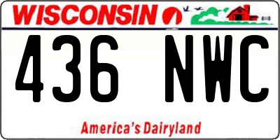 WI license plate 436NWC