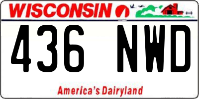 WI license plate 436NWD