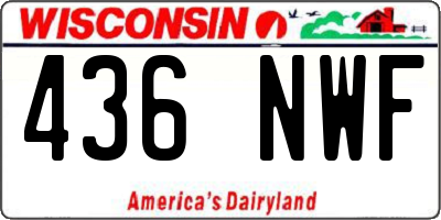 WI license plate 436NWF