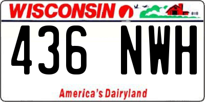 WI license plate 436NWH