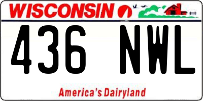 WI license plate 436NWL