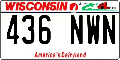 WI license plate 436NWN