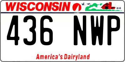 WI license plate 436NWP