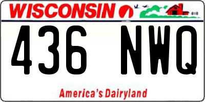 WI license plate 436NWQ