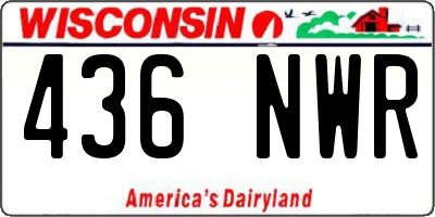 WI license plate 436NWR