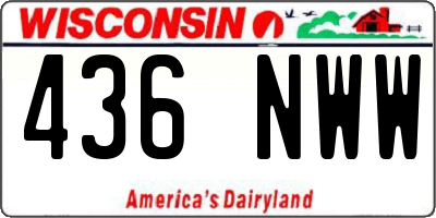 WI license plate 436NWW