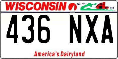 WI license plate 436NXA