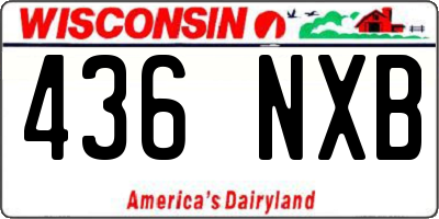 WI license plate 436NXB